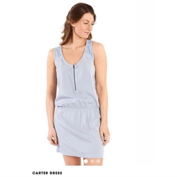 LOLË Women's Carter Dress Ice Blue ~ Size Medium - Picture 1 of 12
